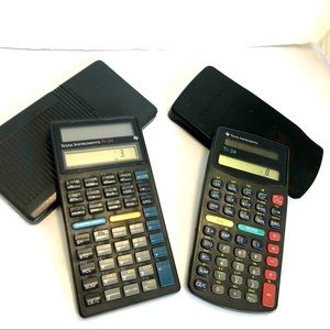 2 Texas Instruments TI-34 Multiview Scientific Calculators with Covers, Exc Cond